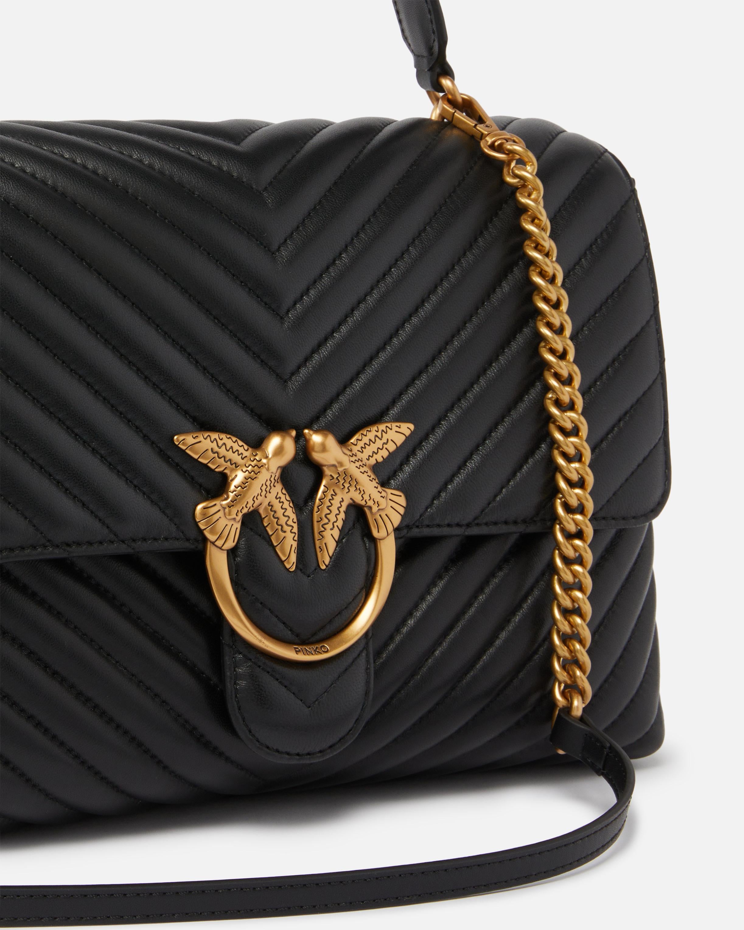 Borsa in pelle 100042A0GK Z99Q PINKO Black 