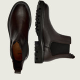 Stivali in pelle 50552573 10266544 01 205 BOSS Dark brown 