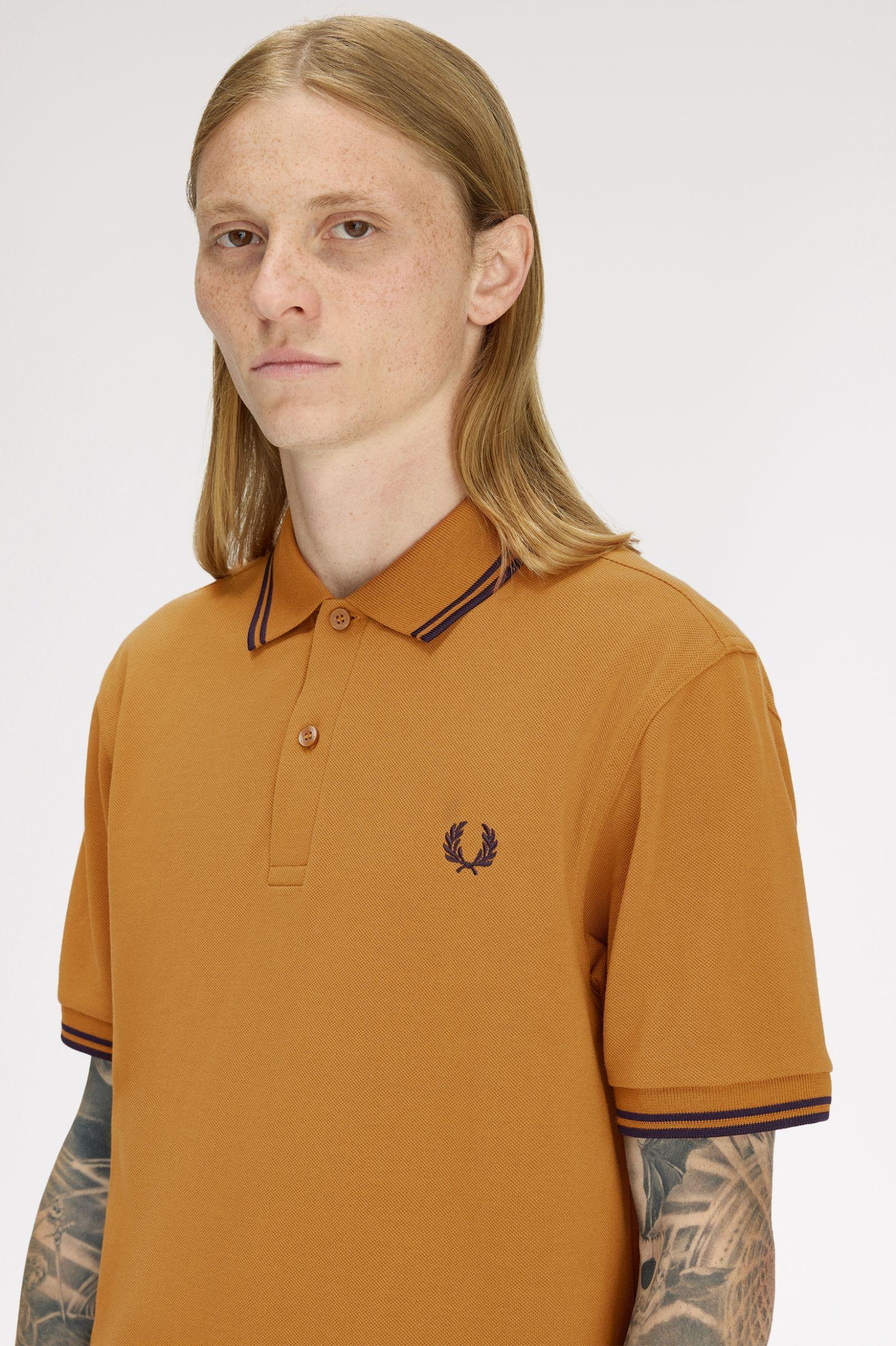 Polo manica corta M3600 T86 FRED PERRY Drk carml/nvy 