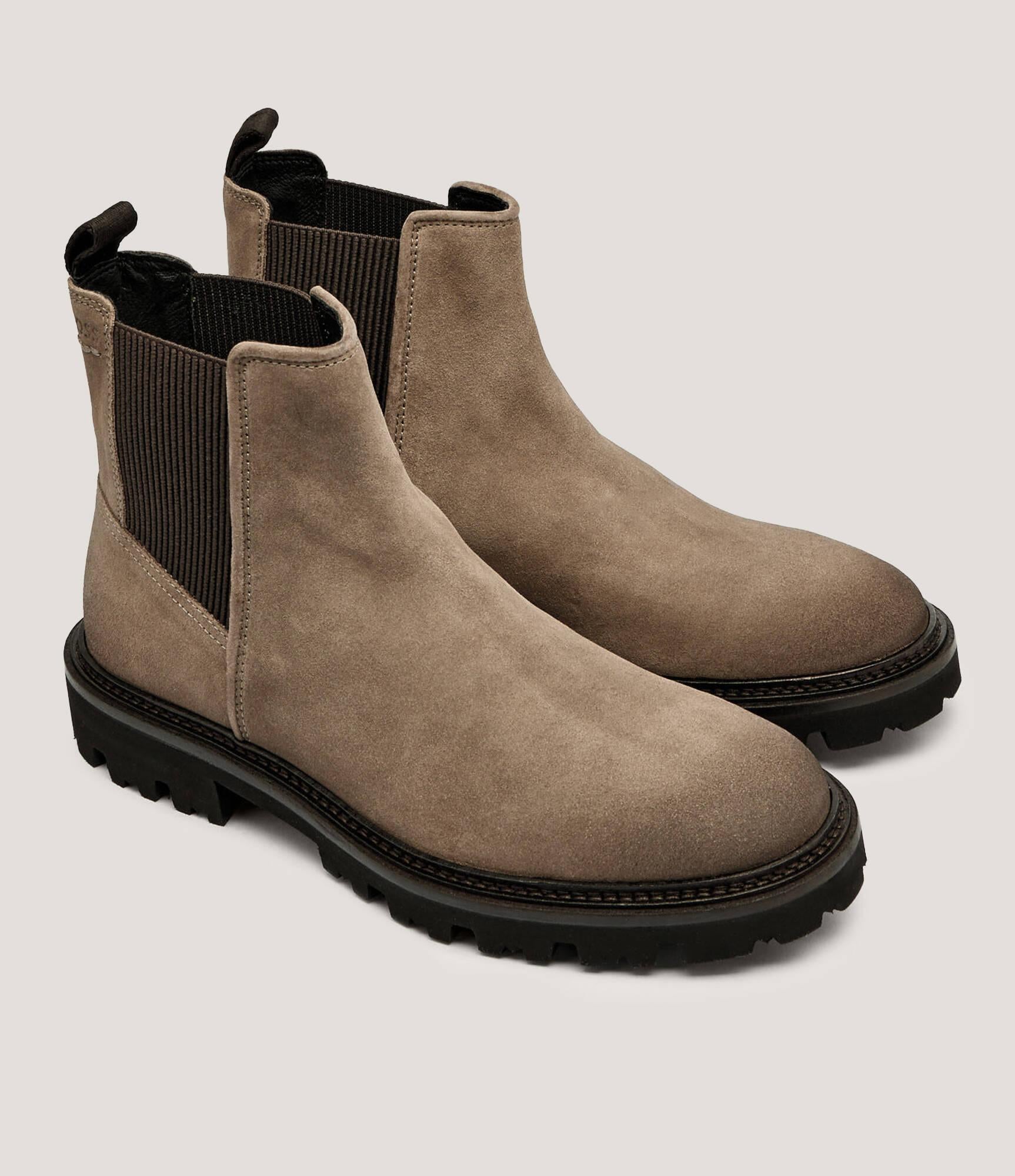 Stivali in suede 50552572 10262618 01 260 BOSS Beige 