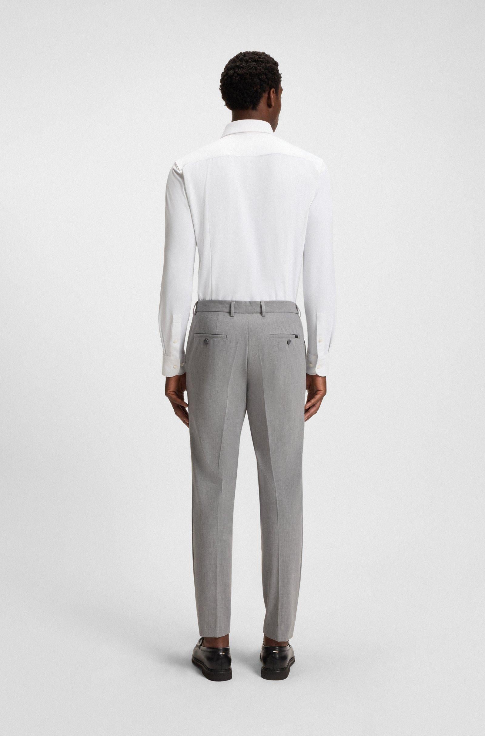 Camicia slim fit in tessuto performance 50545163 10268245 01 100 BOSS White 