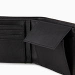 Portafoglio coin pocket in pelle rigenerata saffiano Y4R165 Y138E 81072 EMPORIO ARMANI Black 