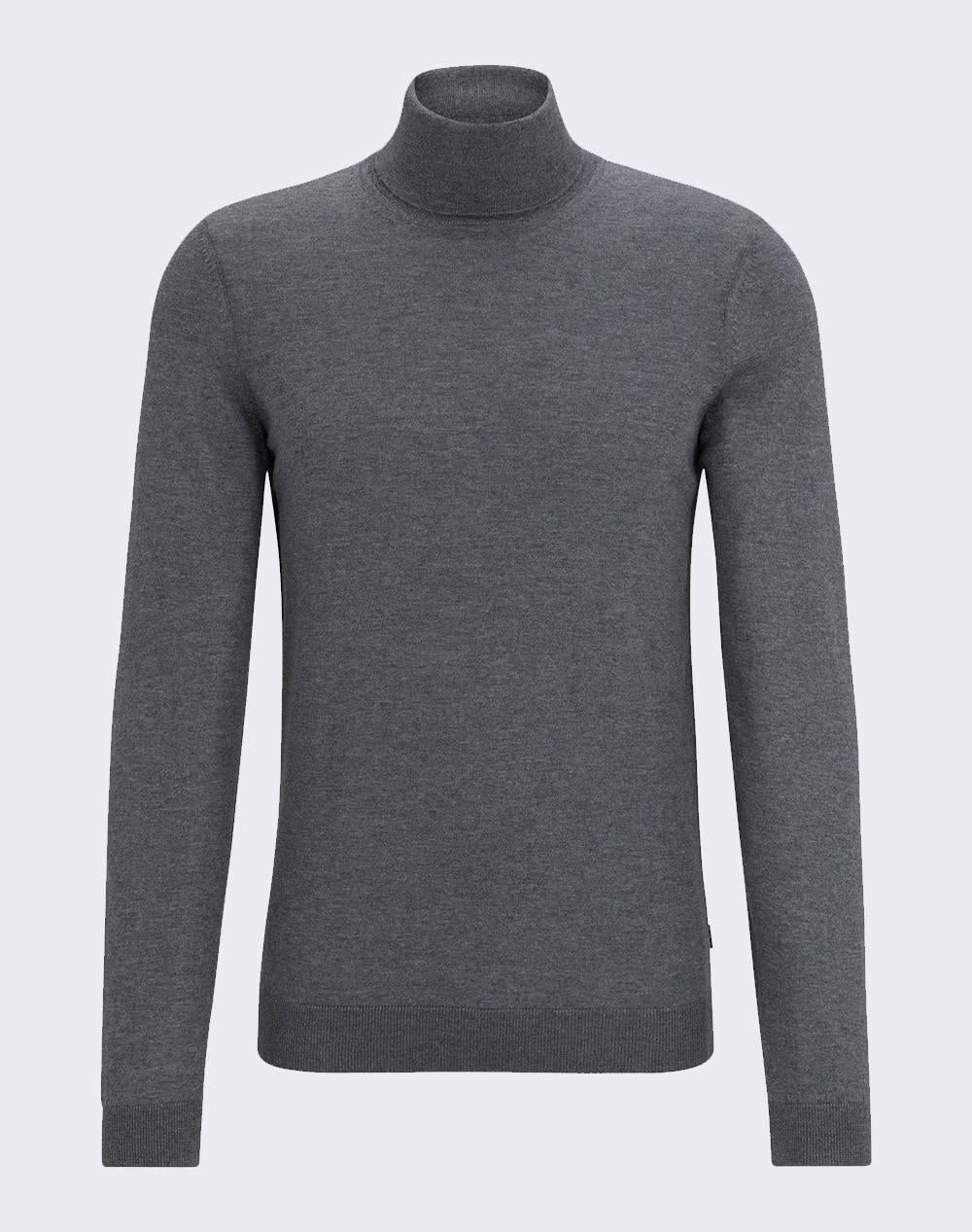 Maglia collo alto in lana merinos 50468262 10241489 01 030 BOSS Medium grey 