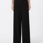 Pantalone largo in cady 2526136011 001 MAX MARA STUDIO Nero 