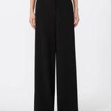 Pantalone largo in cady 2526136011 001 MAX MARA STUDIO Nero 