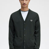 Cardigan in misto lana K9551 Q20 FRED PERRY Night green 