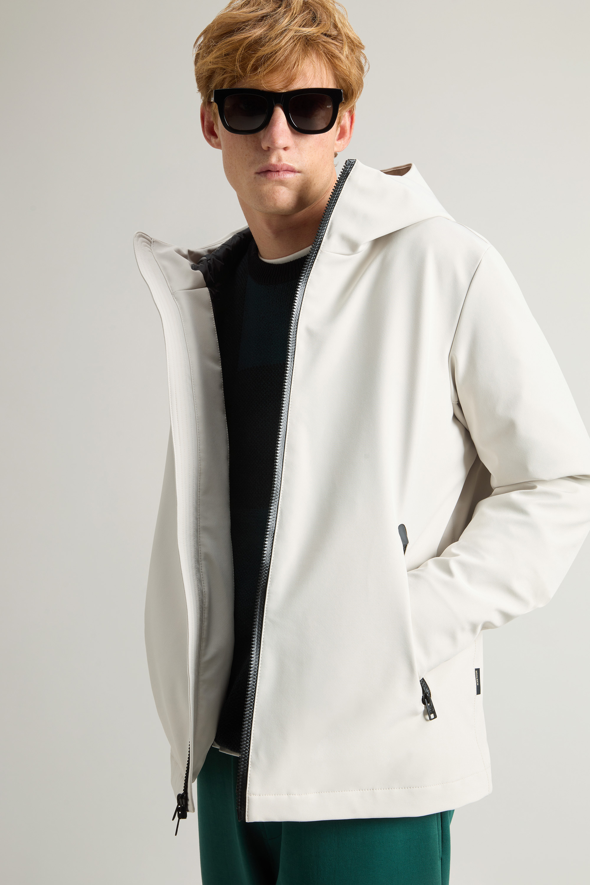 Giacca in Softshell CFWOOU1047MRUT3496 811 WOOLRICH Sand rock 