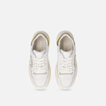 Sneaker in pelle con dettagli metallizzati SS0077P014 ZIA PINKO White/platinum 