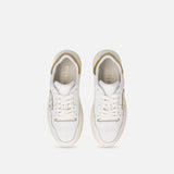Sneaker in pelle con dettagli metallizzati SS0077P014 ZIA PINKO White/platinum 
