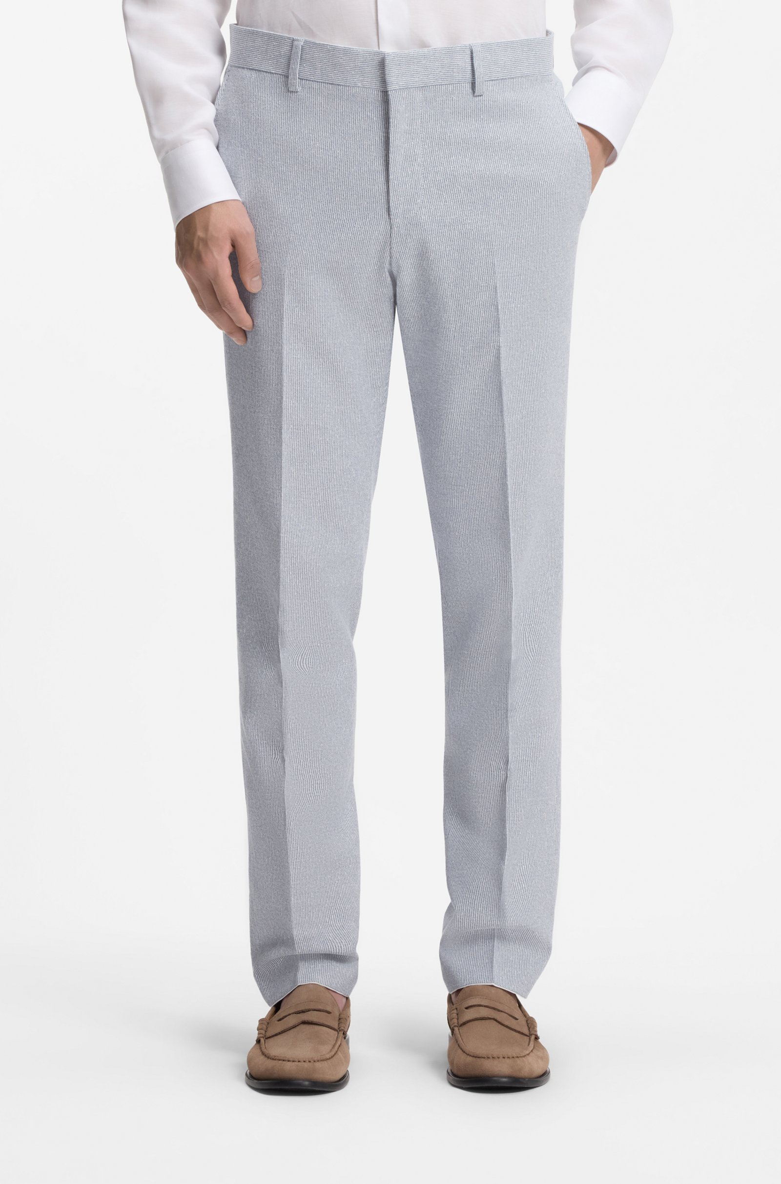 Abito due pezzi regular fit in bouclé elasticizzato 50561822 10279246 01 466 BOSS Light blue 