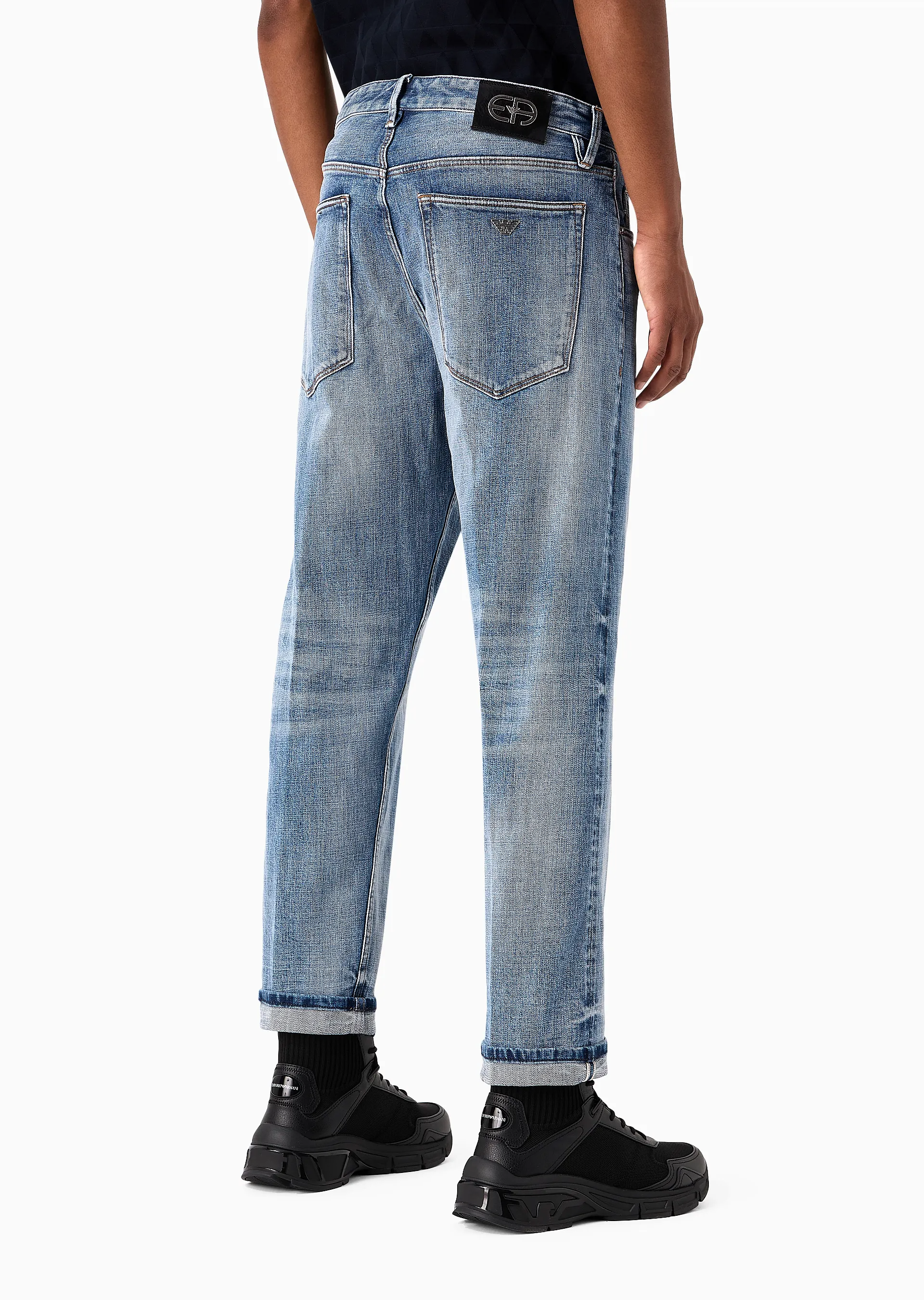 Jeans loose fit in denim selvedge Denim Lab 6R1J69 1DQTZ 0943 EMPORIO ARMANI Blue denim chiaro 