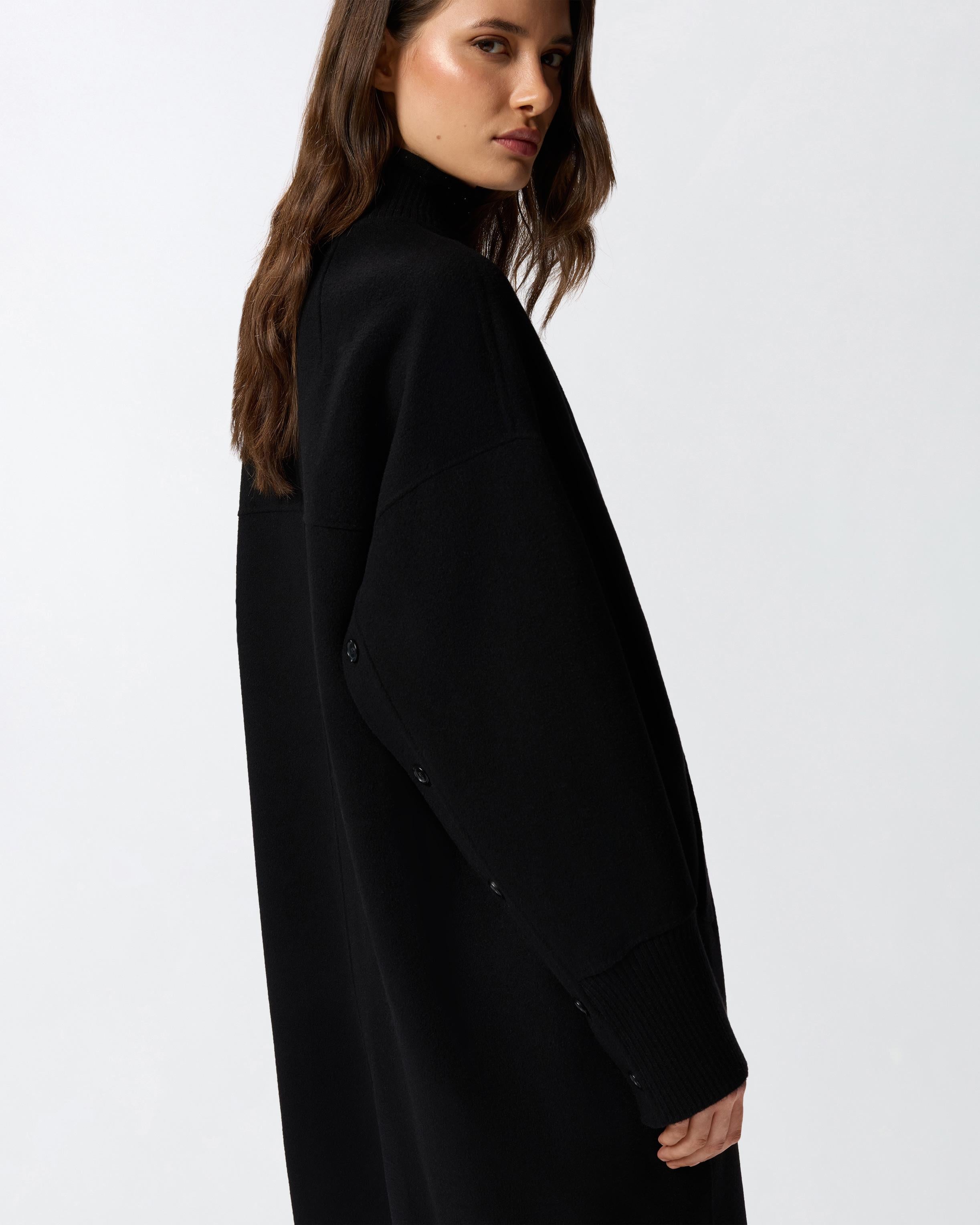Cappotto lungo in panno double 105404A1ZQ Z99 PINKO Nero limousine 