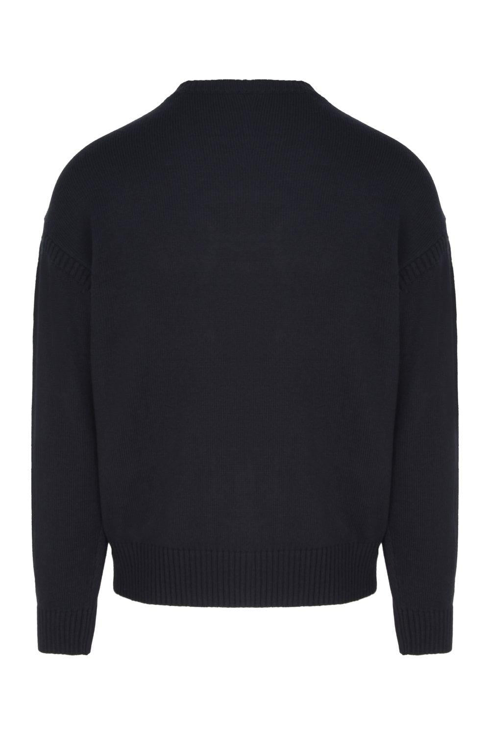 Maglia girocollo con aquila ricamata 6R1MXP 1MMAZ F558 EMPORIO ARMANI Dark grey 