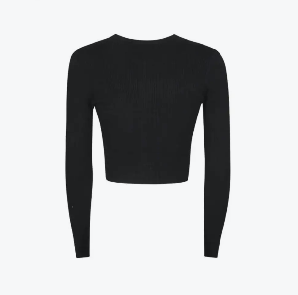Cardigan in maglia a micro-trecce MK88B61E2 110 ELISABETTA FRANCHI Nero 