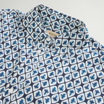 Abito chemisier in misto cotone con cintura CFWWDR2021FRUT5402 31219 WOOLRICH Blue tile bloom 