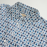 Abito chemisier in misto cotone con cintura CFWWDR2021FRUT5402 31219 WOOLRICH Blue tile bloom 