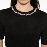 T-shirt manica corta con applicazioni D46EL034APEE3 MF184 ERMANNO FIRENZE Nero 