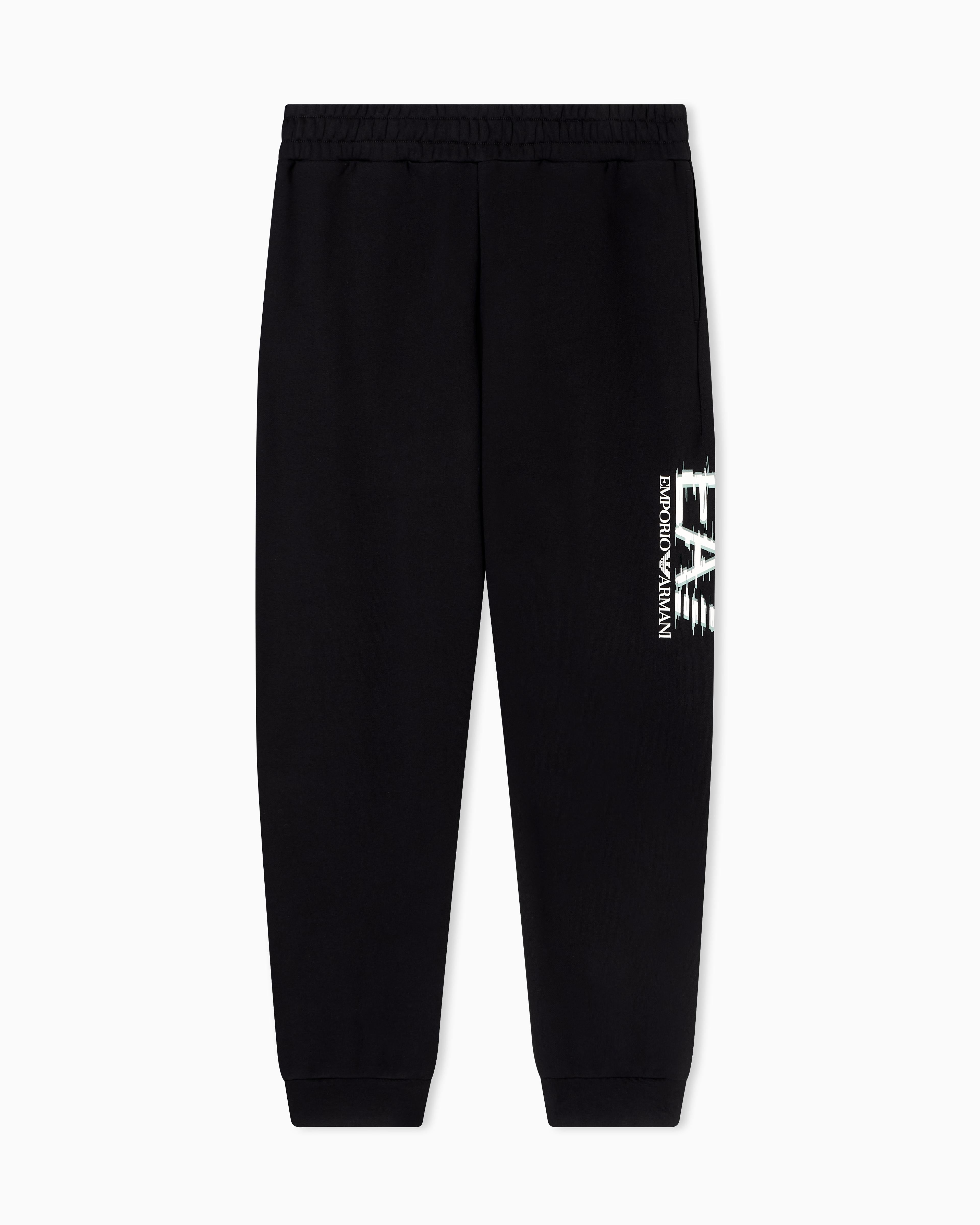 Pantaloni jogger in cotone Visibility 7M001330 AF17787 UC001 EA7 Black 