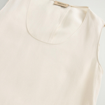 Vestito smanicato in misto lino con cintura CFWWDR2020FRUT3043 8743 WOOLRICH Milky cream 