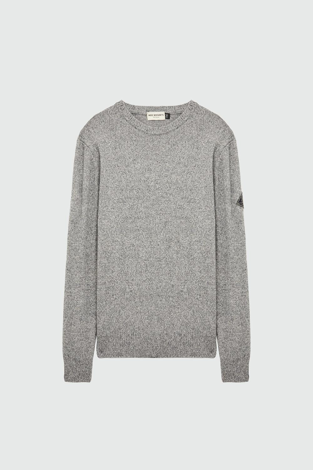 Maglia girocollo in lana e cachemire RRU502CE39 BG1 ROY ROGER'S Silk/nebbia 