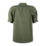 Camicia manica corta 2616111032600 069 MAX MARA STUDIO Verde militare 