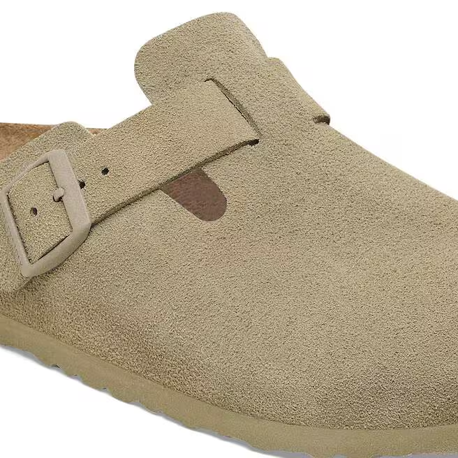 Sabot in pelle scamosciata BOSTON 1025844 FADED KHAKI BIRKENSTOCK Faded khaki 