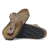 Infradito in pelle scamosciata GIZEH RIVET 1029388 TAUPE BIRKENSTOCK Taupe 