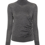 Dolcevita in lana con bottoni di lato 103932A189 I76 PINKO Grigio corvo 