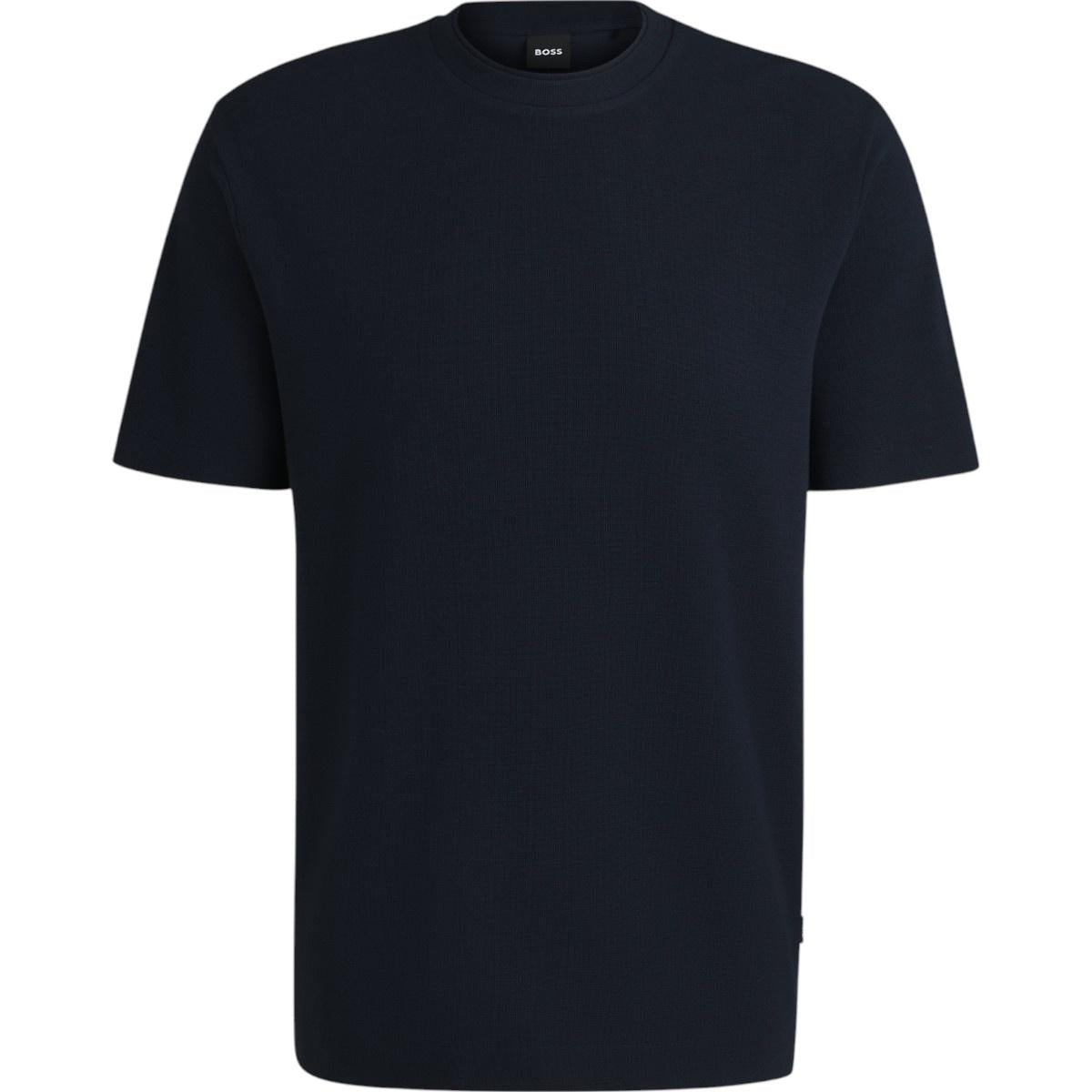 T-Shirt manica corta in filo di cotone 50536795 10271422 01 404 BOSS Dark blue 