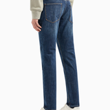 Jeans slim fit in comfort denim con effetto bleaching 6R1J06 1DRGZ 0941 EMPORIO ARMANI Denim blue 