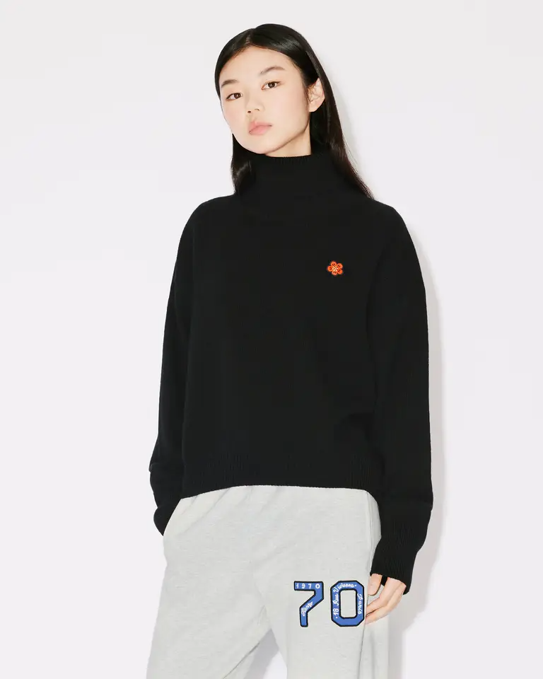 Maglia collo alto Boke Flower FD62PU4323LC 99J KENZO Black 