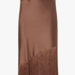 Abito smanicato in raso 106352A33D L50 PINKO Marrone-ghianda 