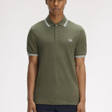 Polo manica corta M3600 87B FRED PERRY Lwgrn/ecru/dskbl 