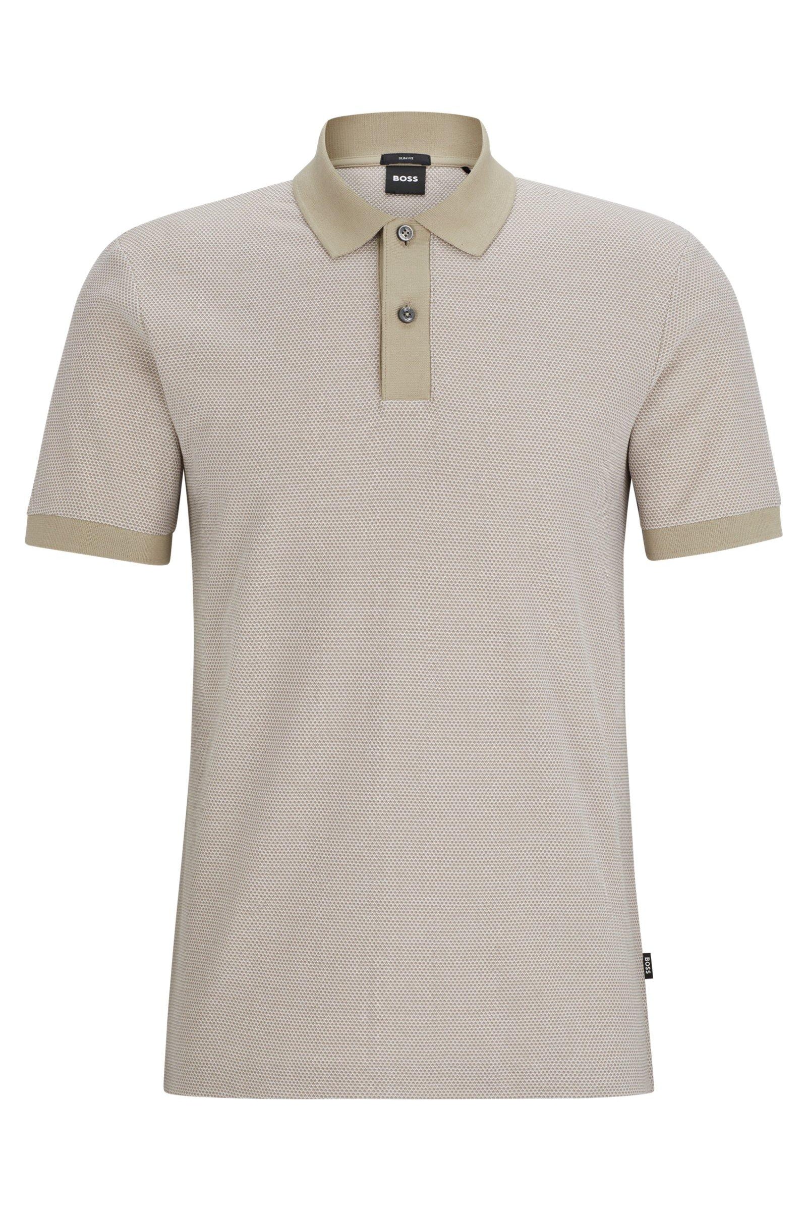 Polo in cotone mercerizzato 50513580 10259971 01 255 BOSS Dark beige 