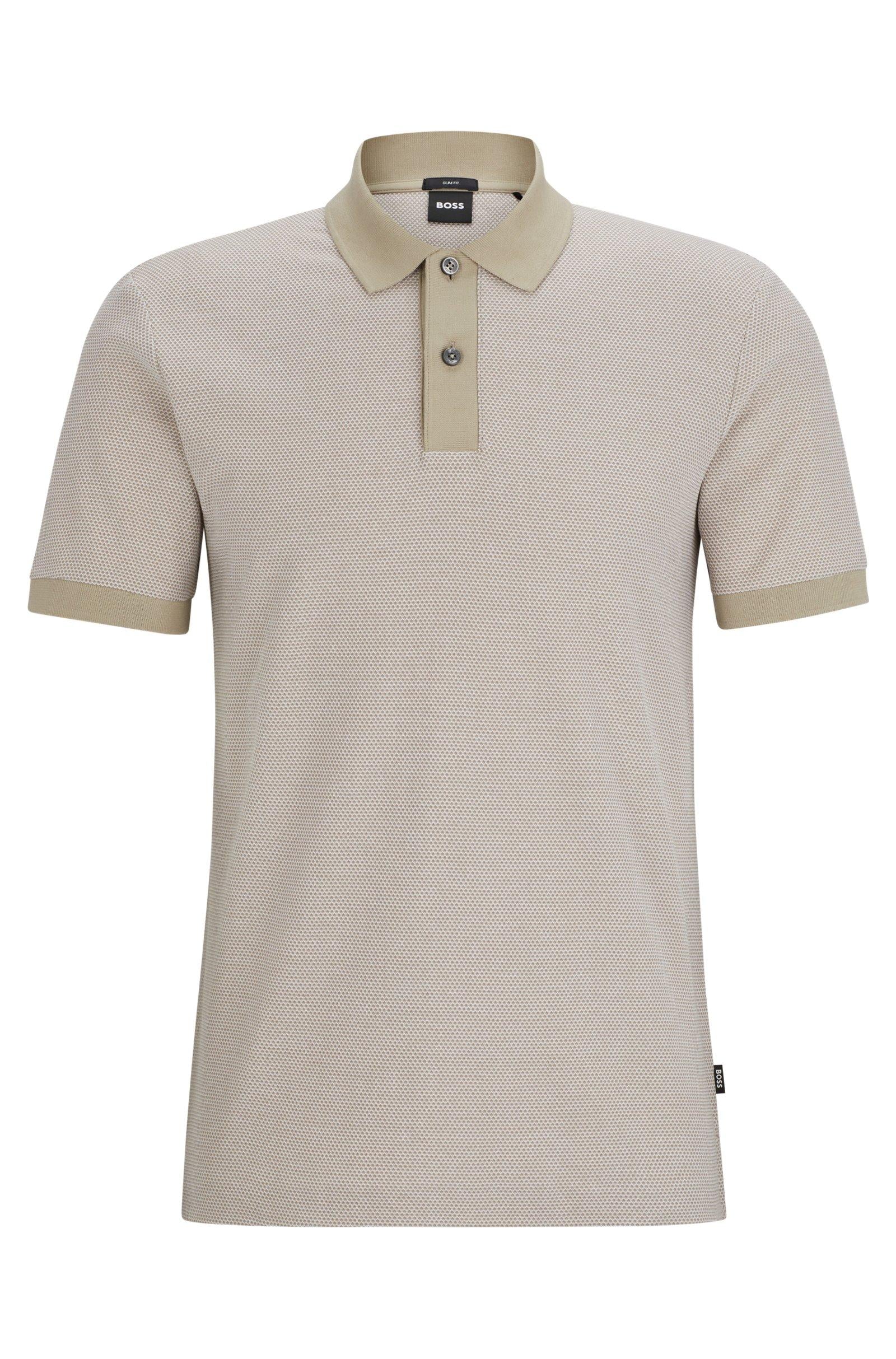 Polo in cotone mercerizzato 50513580 10259971 01 255 BOSS Dark beige 