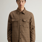 Giacca a camicia in misto lana CFWOOS2018MRUT3046 8880 WOOLRICH Beige pied de poule 