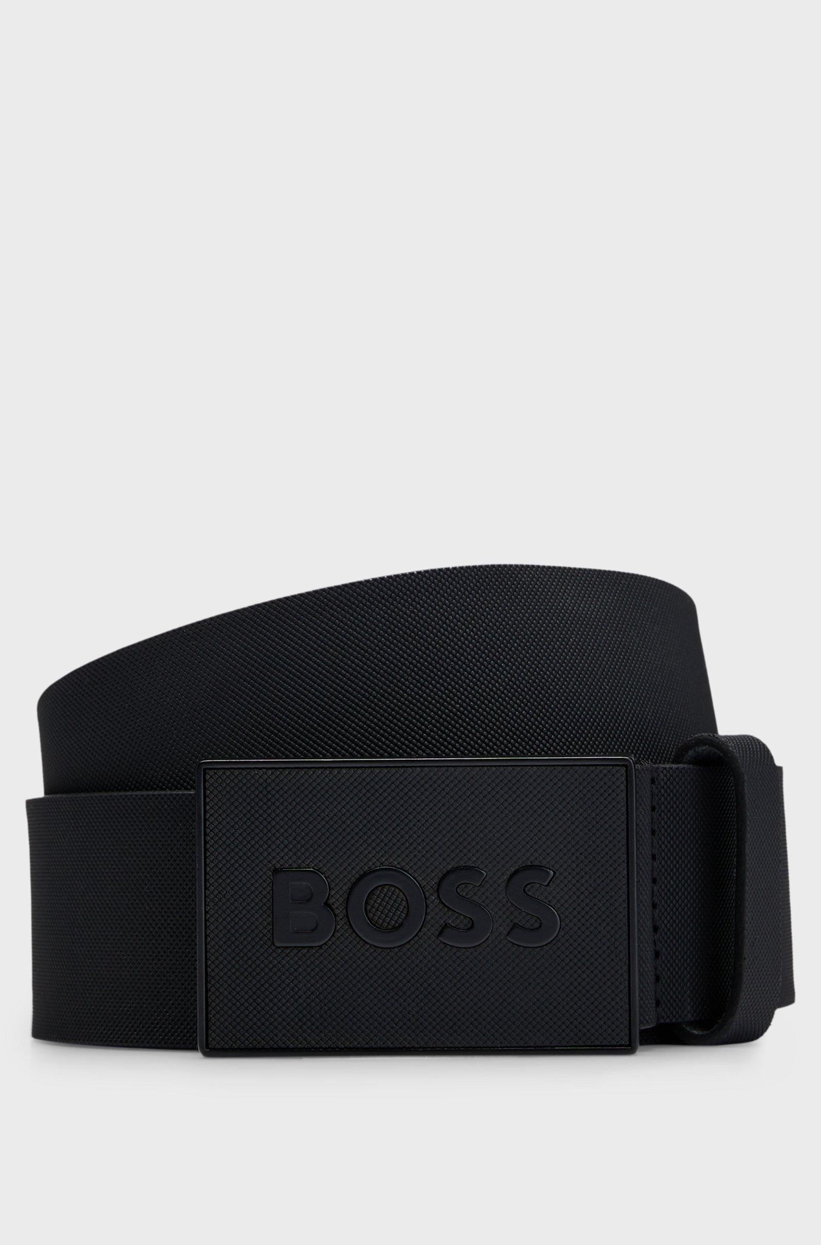 Cintura in pelle lavorata 50471333 10219316 01 001 BOSS Black 