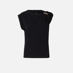 Blusa smanicata 106478A35D Z99 PINKO Nero limousine 