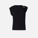 Blusa smanicata 106478A35D Z99 PINKO Nero limousine 