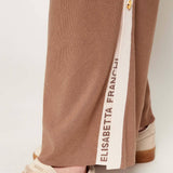 Pantalone con banda laterale logata KP74S61E2 727 ELISABETTA FRANCHI Argilla/burro 