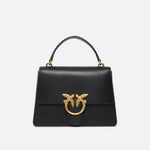 Borsa in pelle 100066A0F1 Z99Q PINKO Nero-antique gold 