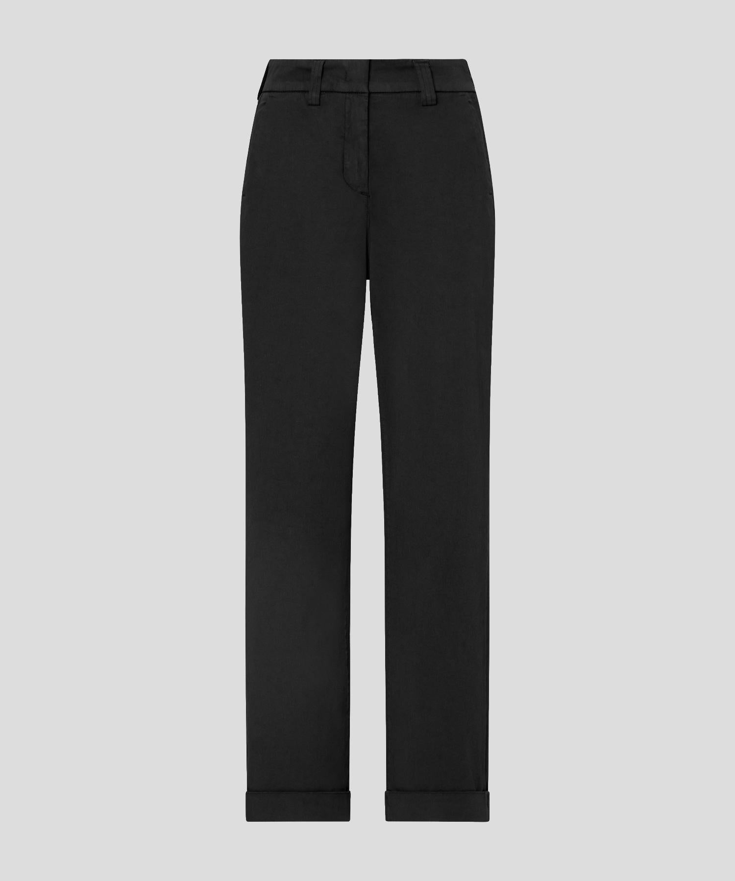 Pantaloni in gabardina di cotone stretch PED5655 99012427 NER PEUTEREY Ner/ant.gold 