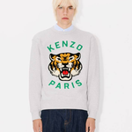 Felpa girocollo con ricamo FE68SW1064MF 93A KENZO Grigio melange 