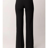 Pantaloni in crêpe leggero e raso PA18362E2 110 ELISABETTA FRANCHI Nero 