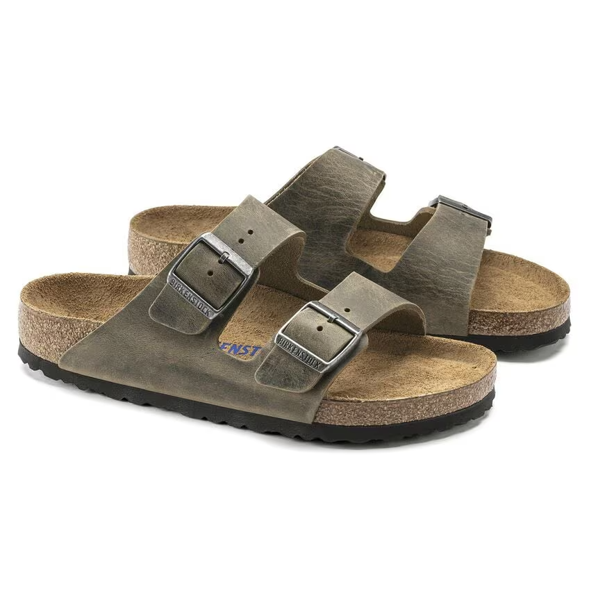 Ciabatta in pelle oliata ARIZONA 1027039 FADED KHAKI BIRKENSTOCK Faded khaki 