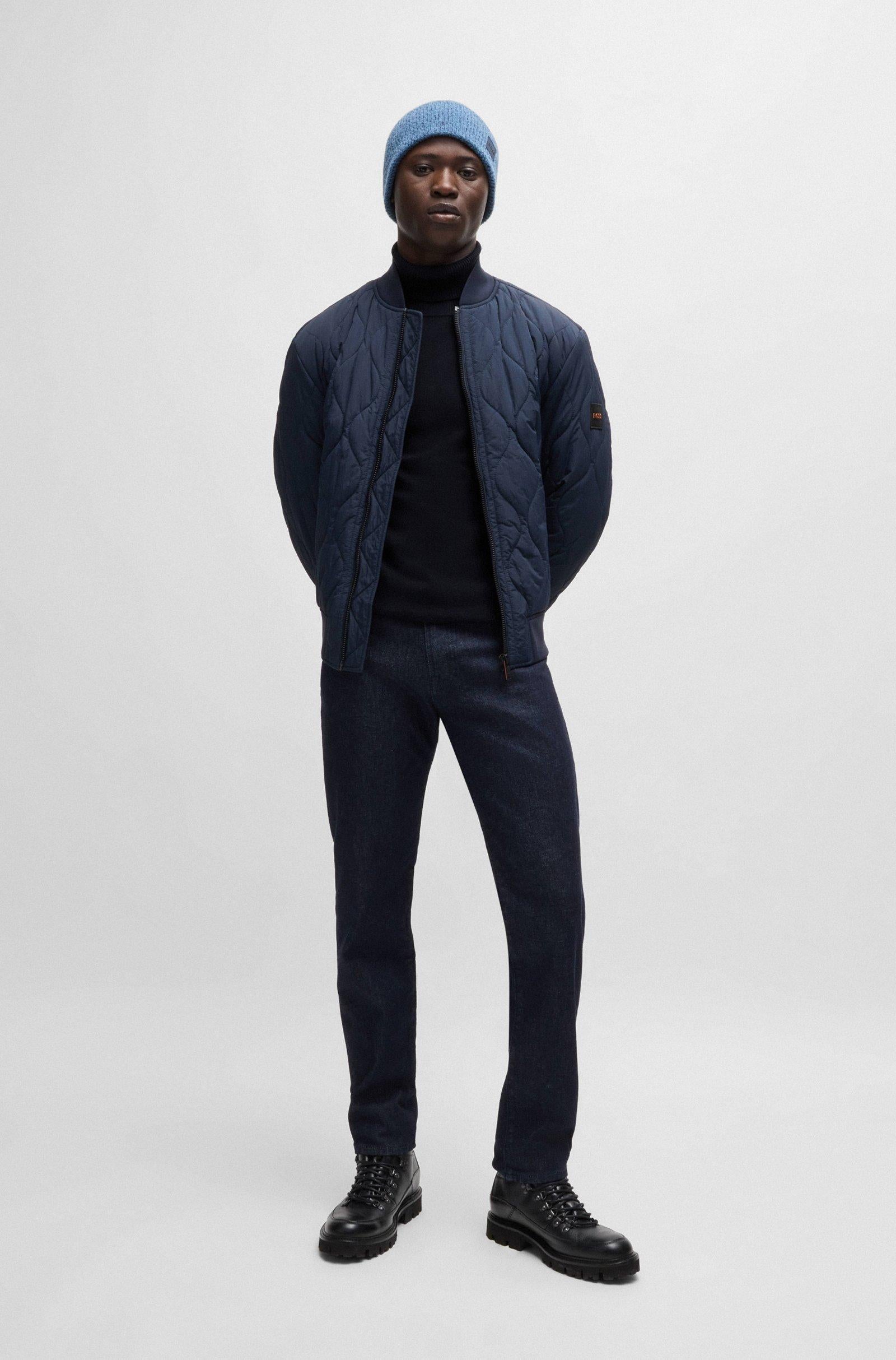 Maglia a collo alto cotone e cashmere 50527573 10265865 01 404 BOSS Dark blue 