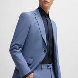 Camicia slim fit in cotone elasticizzato 50479915 10151300 03 410 BOSS Blue 
