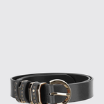 Cintura in pelle con borchie 106426A2QK Z99L PINKO Nero-light gold 