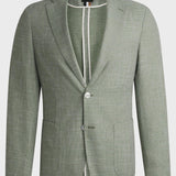 Giacca slim fit con tessutto micromotivo 50540742 10271168 01 311 BOSS Medium green 