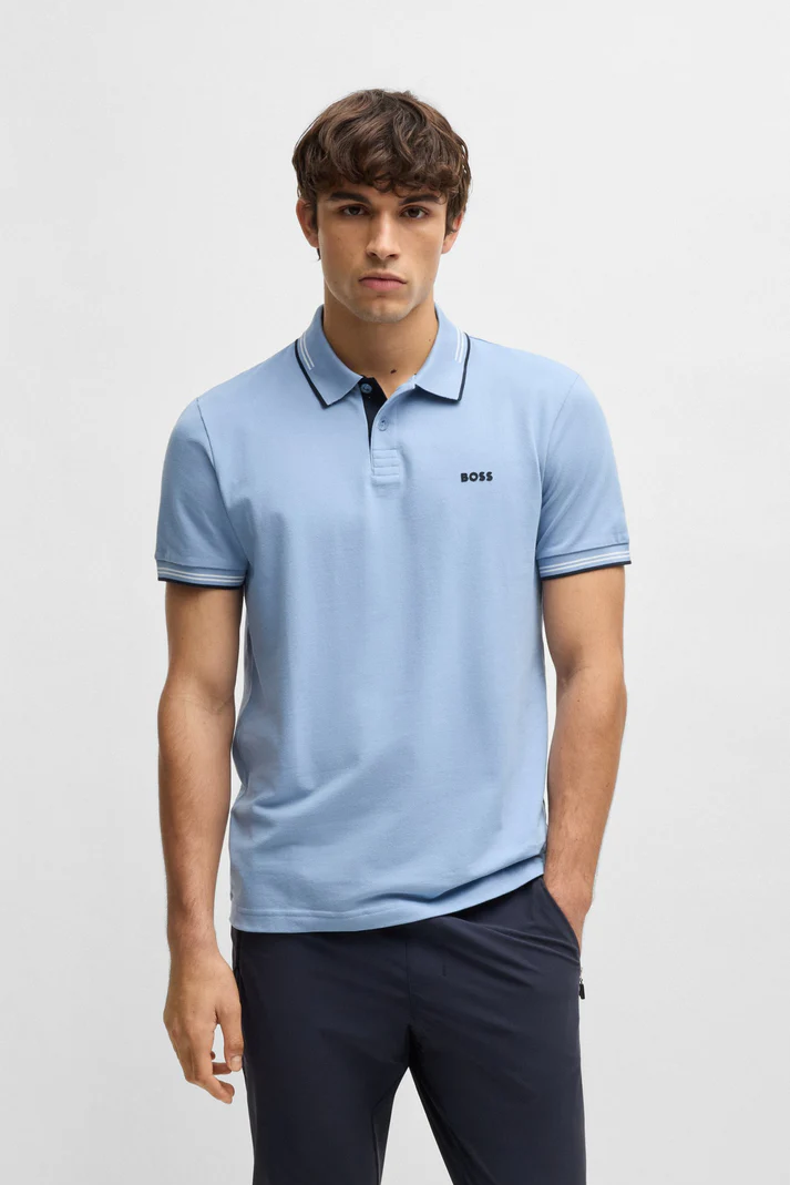 Polo manica corta 50506193 10255848 01 430 BOSS Bright blue 
